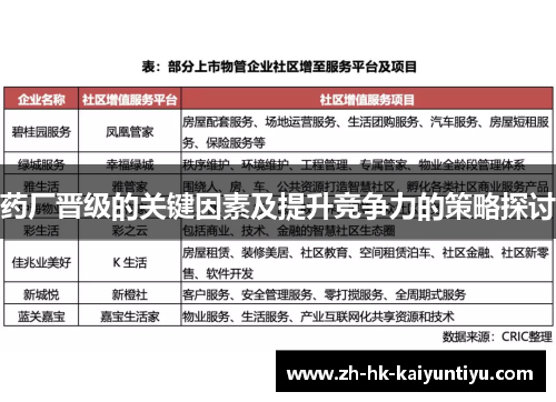 药厂晋级的关键因素及提升竞争力的策略探讨